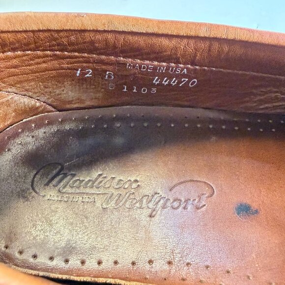 Madison Westport Leather Tassel Loafers – Made in USA – Good Condition - US 12 - Picture 14 of 15